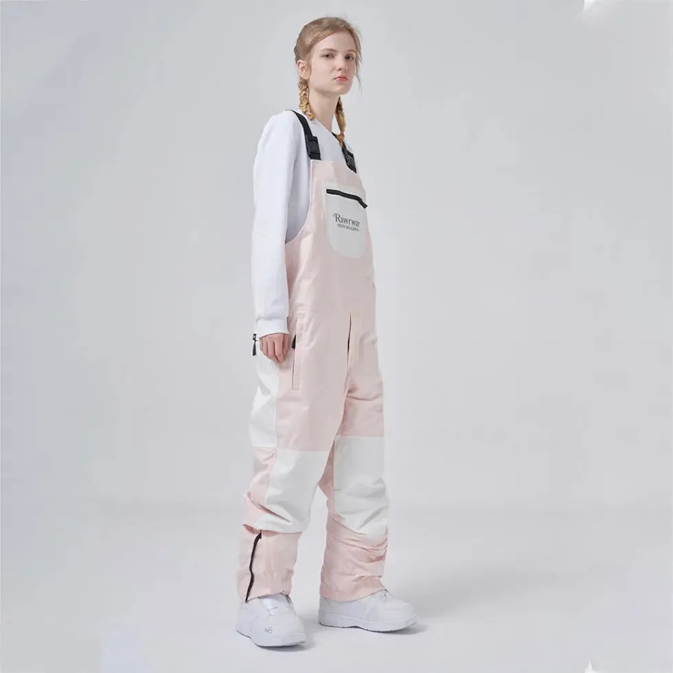 Hotian Colorblock Women Insulated Snow Snowboard Bibs