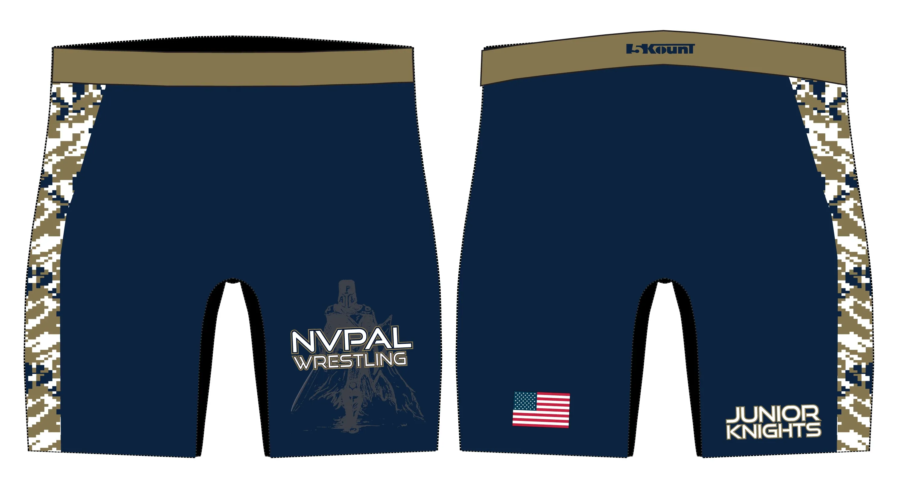 Jr. Knights Wrestling Sublimated Compression Shorts