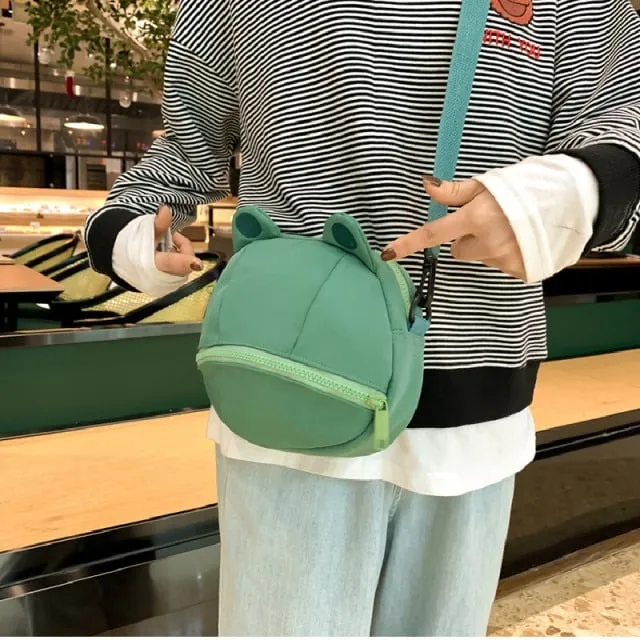 Kawaii Frog Small Round Bag