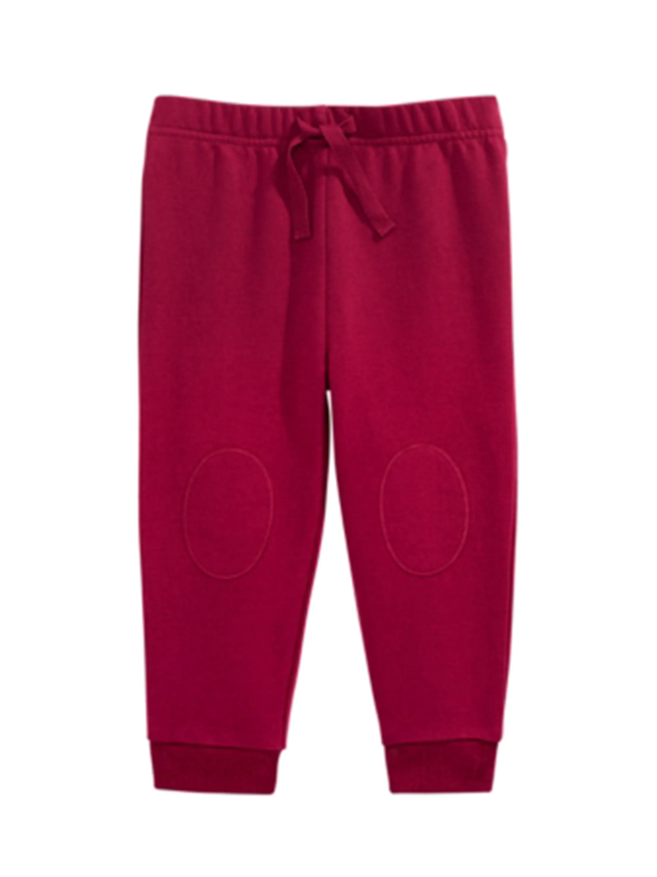 Kids Boy's Knee Patch Joggers,Burgundy