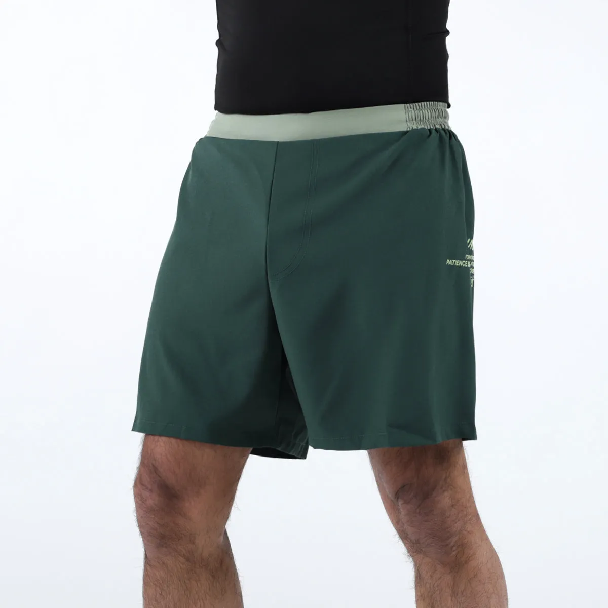 Kitsune "Red Skies" Compression-Lined Shorts - Olive Green