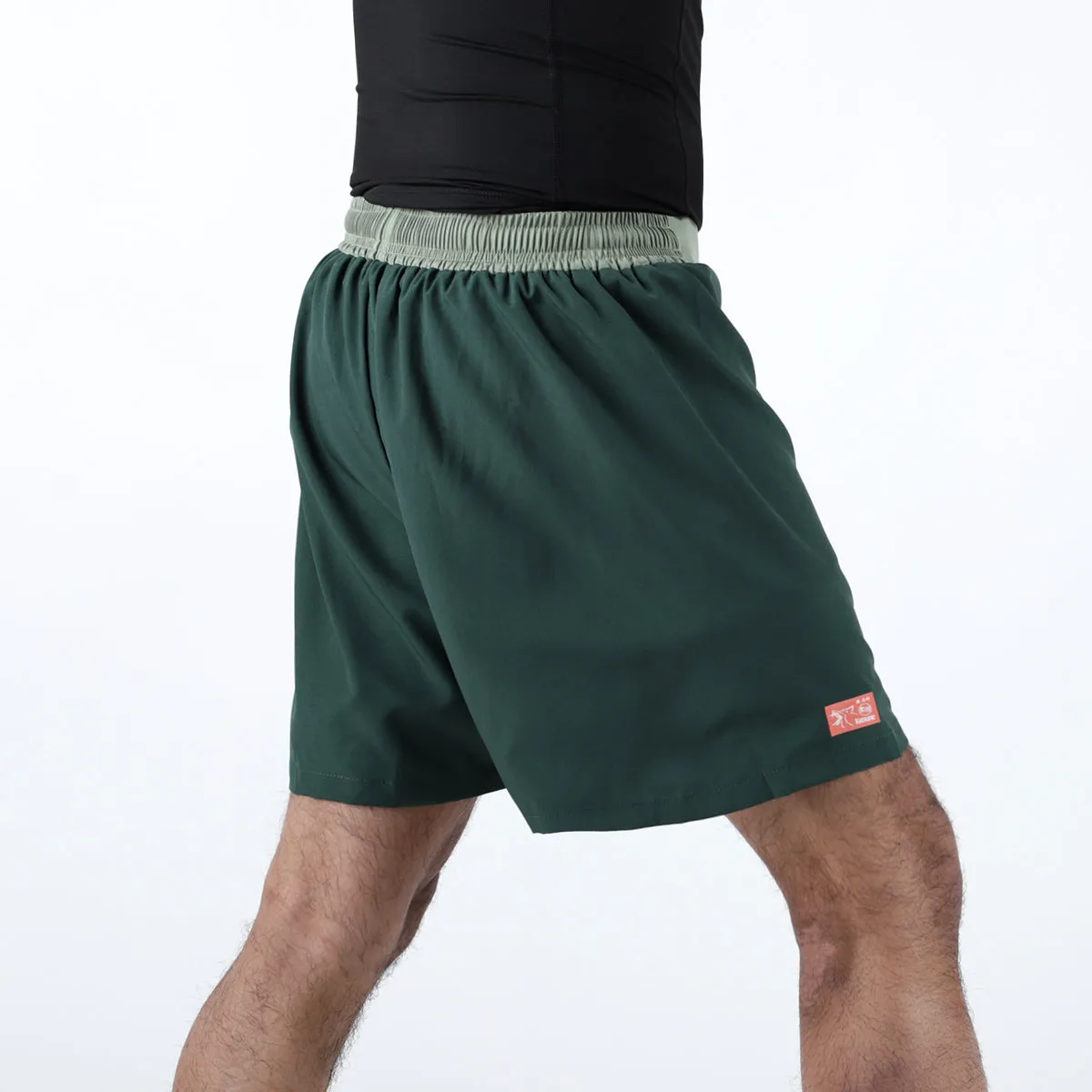 Kitsune "Red Skies" Compression-Lined Shorts - Olive Green