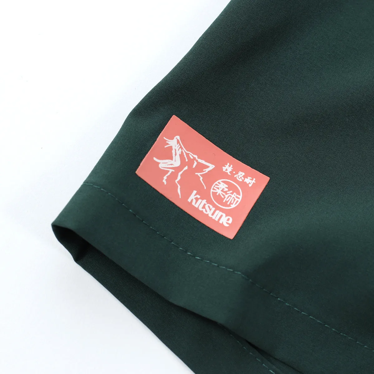 Kitsune "Red Skies" Compression-Lined Shorts - Olive Green