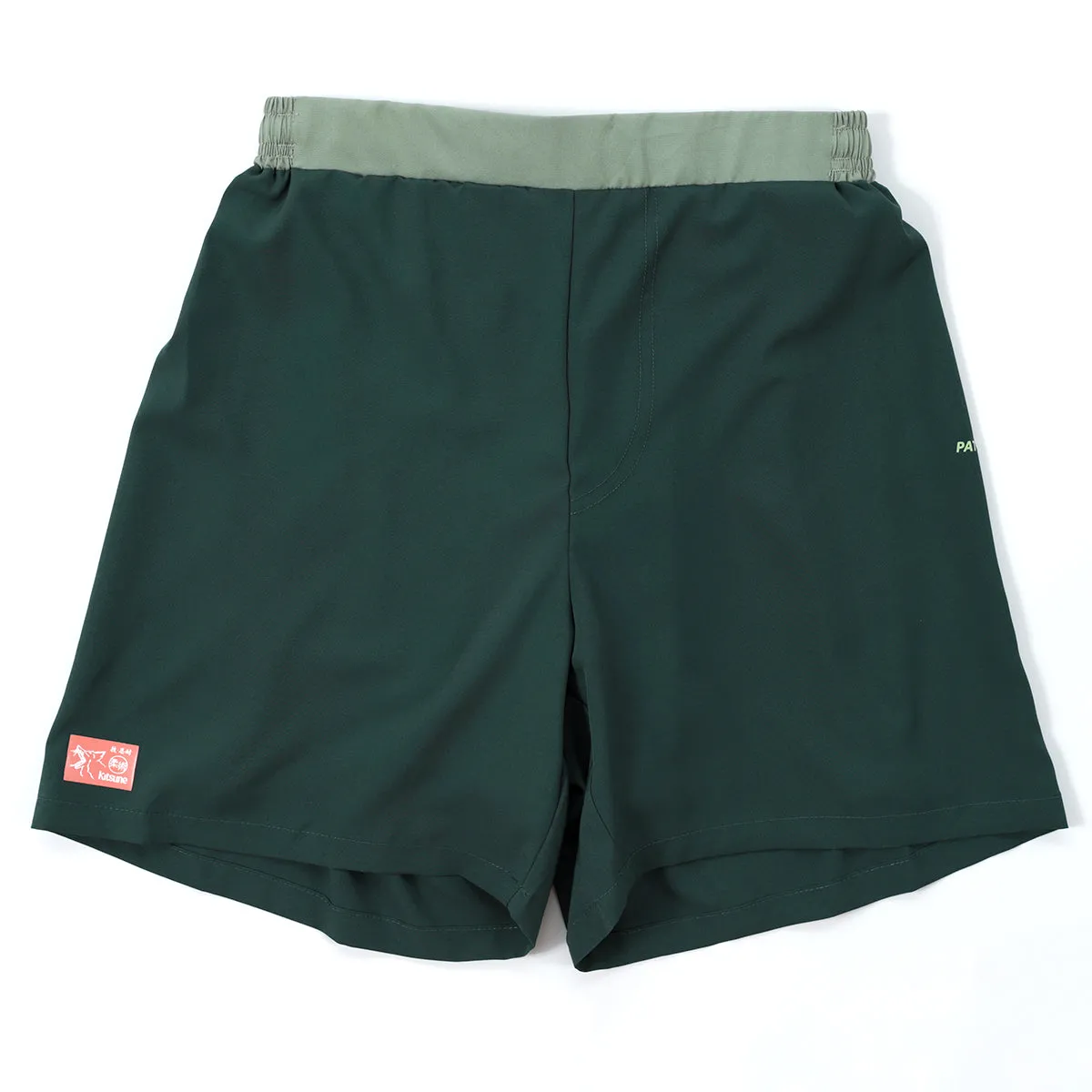 Kitsune "Red Skies" Compression-Lined Shorts - Olive Green