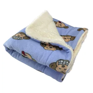 Lavender Silly Monkey Fleece Dog Blanket