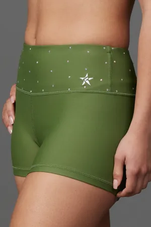 Legendary Compression Short in Army Green Crystal