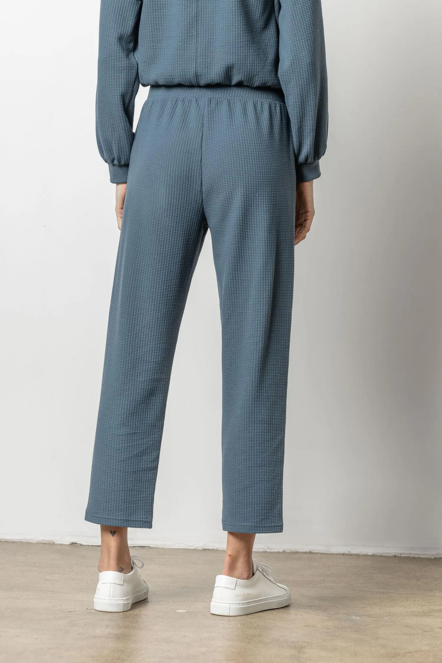 Lilla P Straight Leg Waffle Pant Abyss