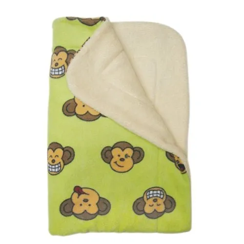 Lime Green Silly Monkey Ultra-Plush Blanket