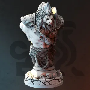 Lion-folk Barbarian BUST - Ezeqial