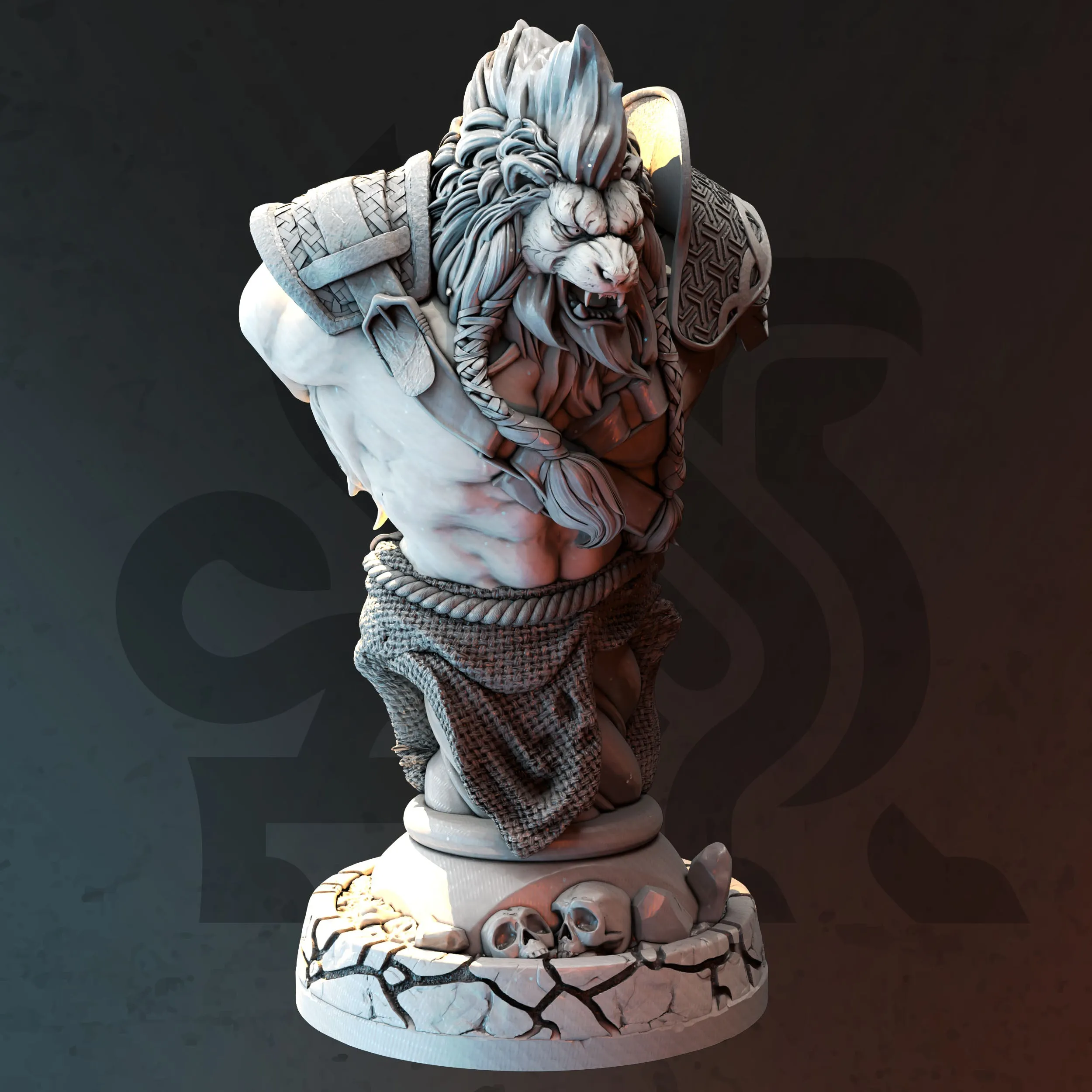 Lion-folk Barbarian BUST - Ezeqial