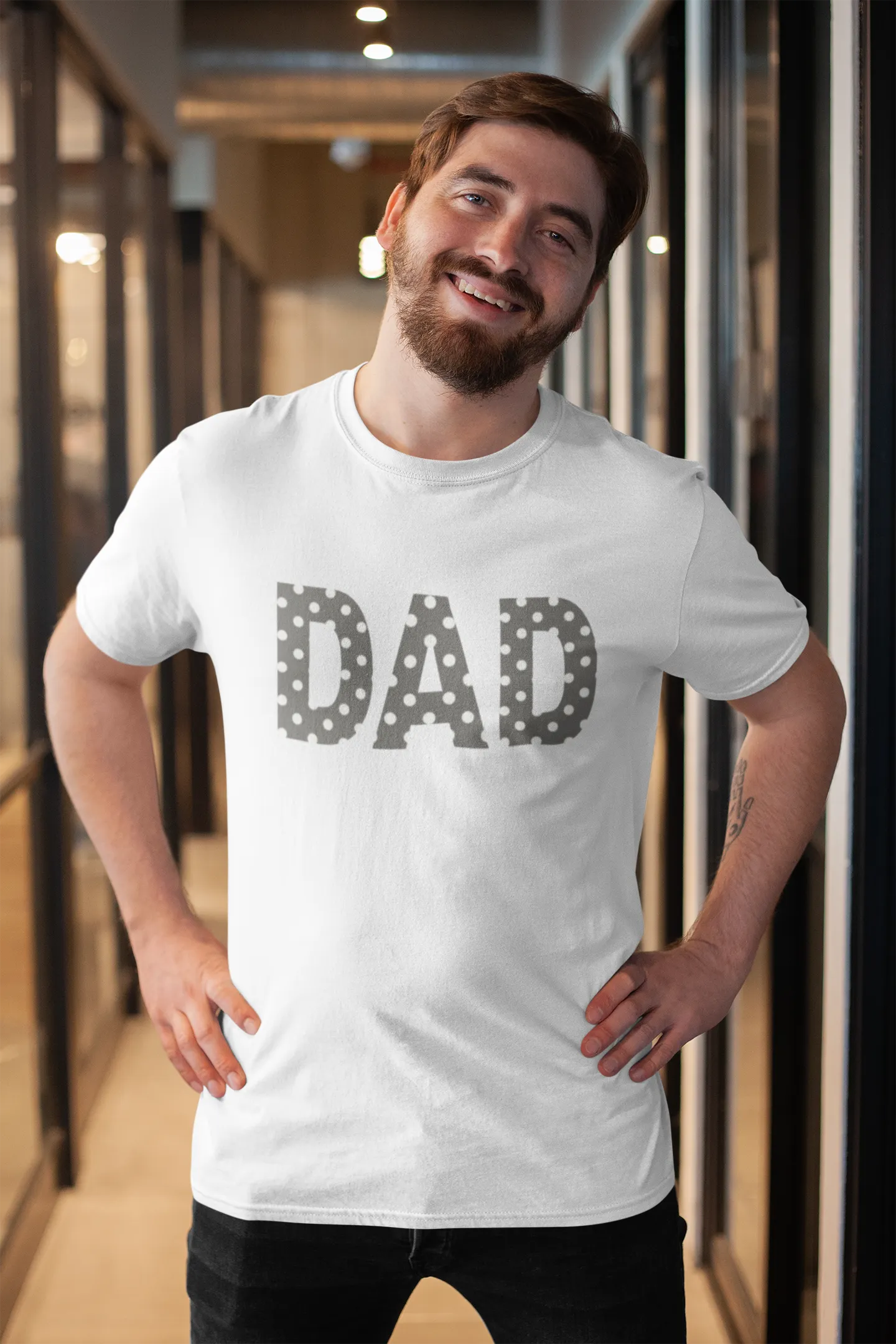 Lisa Robe & Matching Swaddle & Polka Dot Dad T-Shirt & Big Sister T-Shirt Set