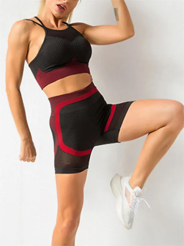 Luna Quick Dry Women's Gym Shorts Top Set