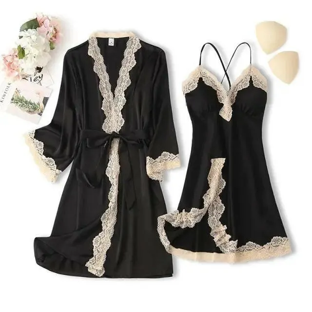 Matching Nightgown & Robe Set