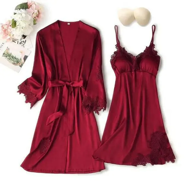 Matching Nightgown & Robe Set
