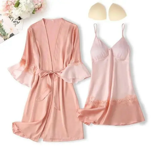 Matching Nightgown & Robe Set