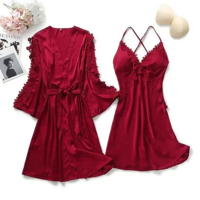 Matching Nightgown & Robe Set