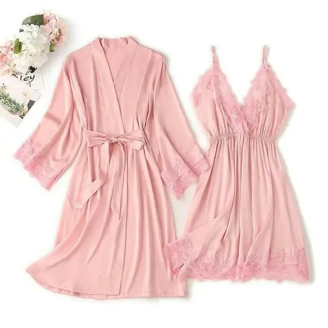 Matching Nightgown & Robe Set