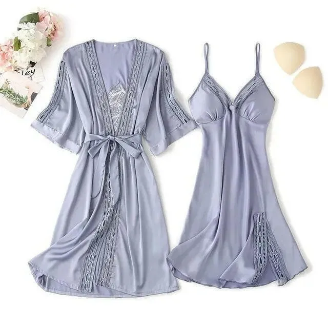 Matching Nightgown & Robe Set