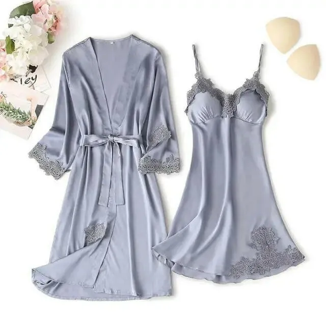 Matching Nightgown & Robe Set