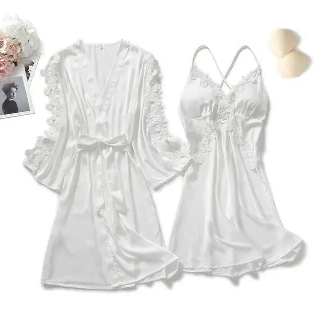 Matching Nightgown & Robe Set