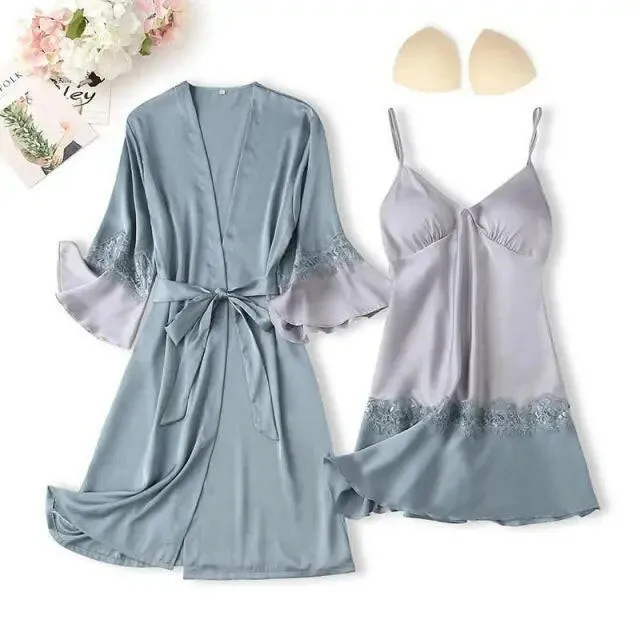 Matching Nightgown & Robe Set