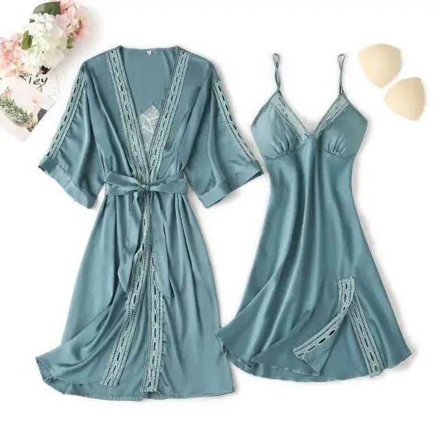 Matching Nightgown & Robe Set