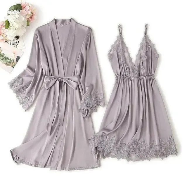 Matching Nightgown & Robe Set