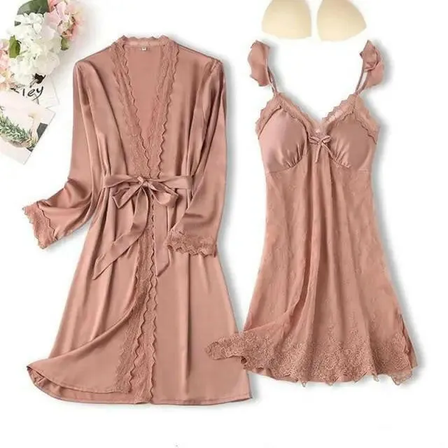 Matching Nightgown & Robe Set