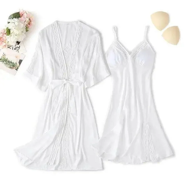 Matching Nightgown & Robe Set