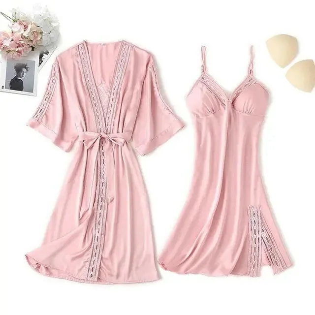 Matching Nightgown & Robe Set