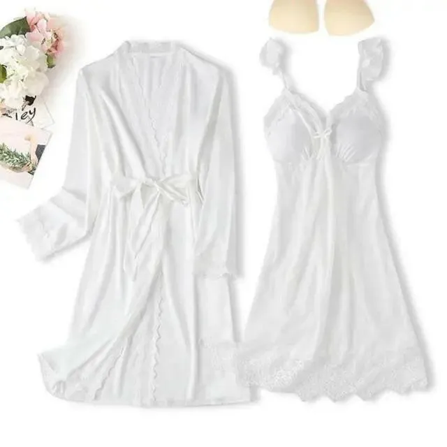 Matching Nightgown & Robe Set