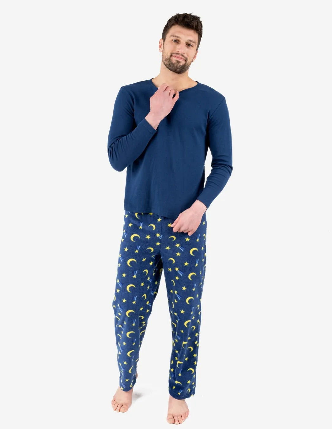 Mens Fleece Moon Set