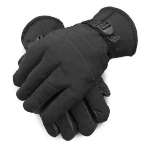 Men's Thinsulate Thick Water Resistant Fully Fleeced Lined Adult Winter Snow Ski Black ZB113