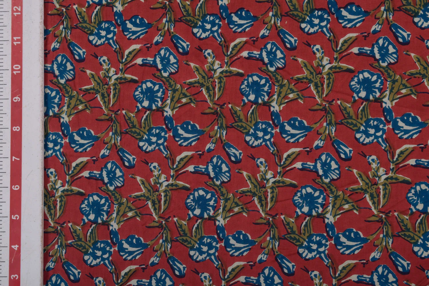 Multicolor Traditional Printed Cotton Cambric Fabric