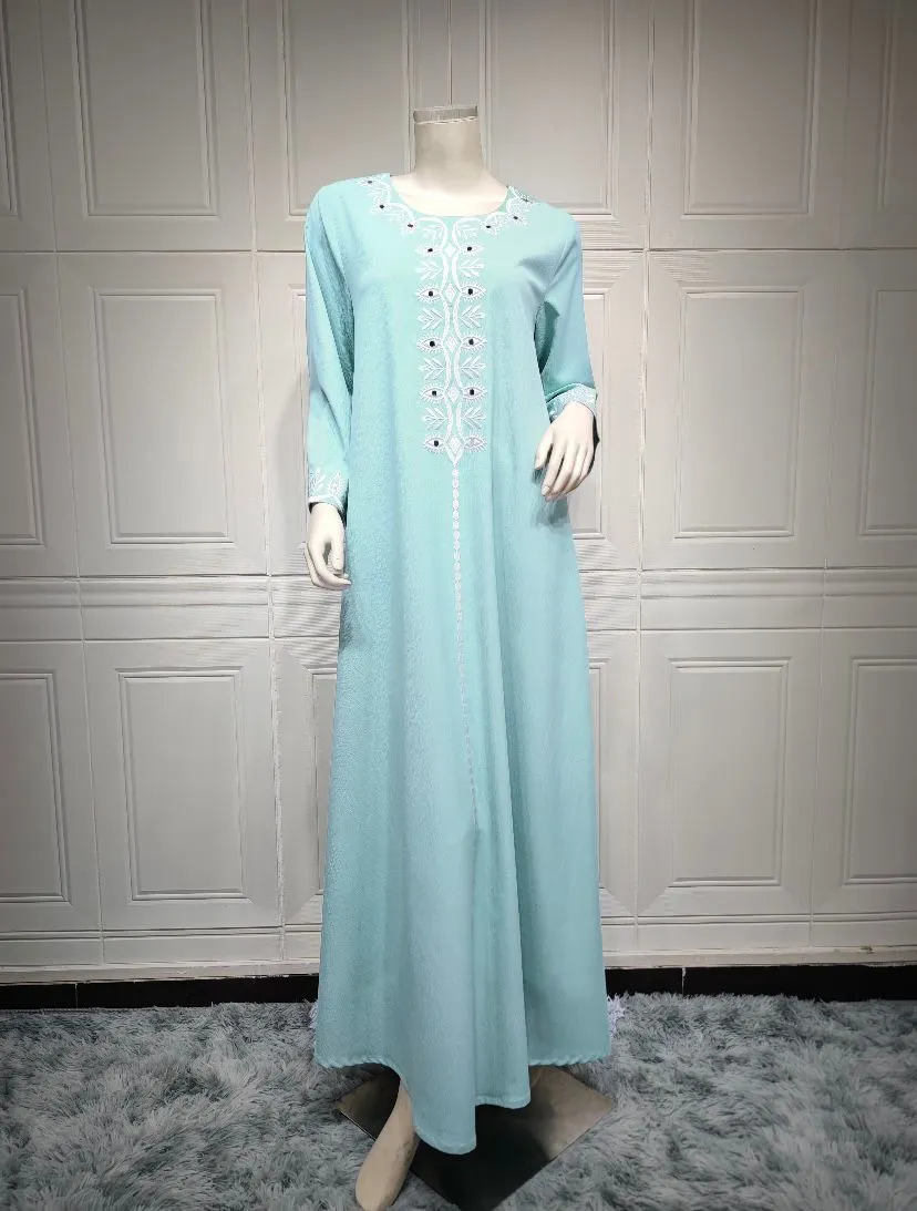Muslin Dress with Pure Scarf Women Abaya 427188 L