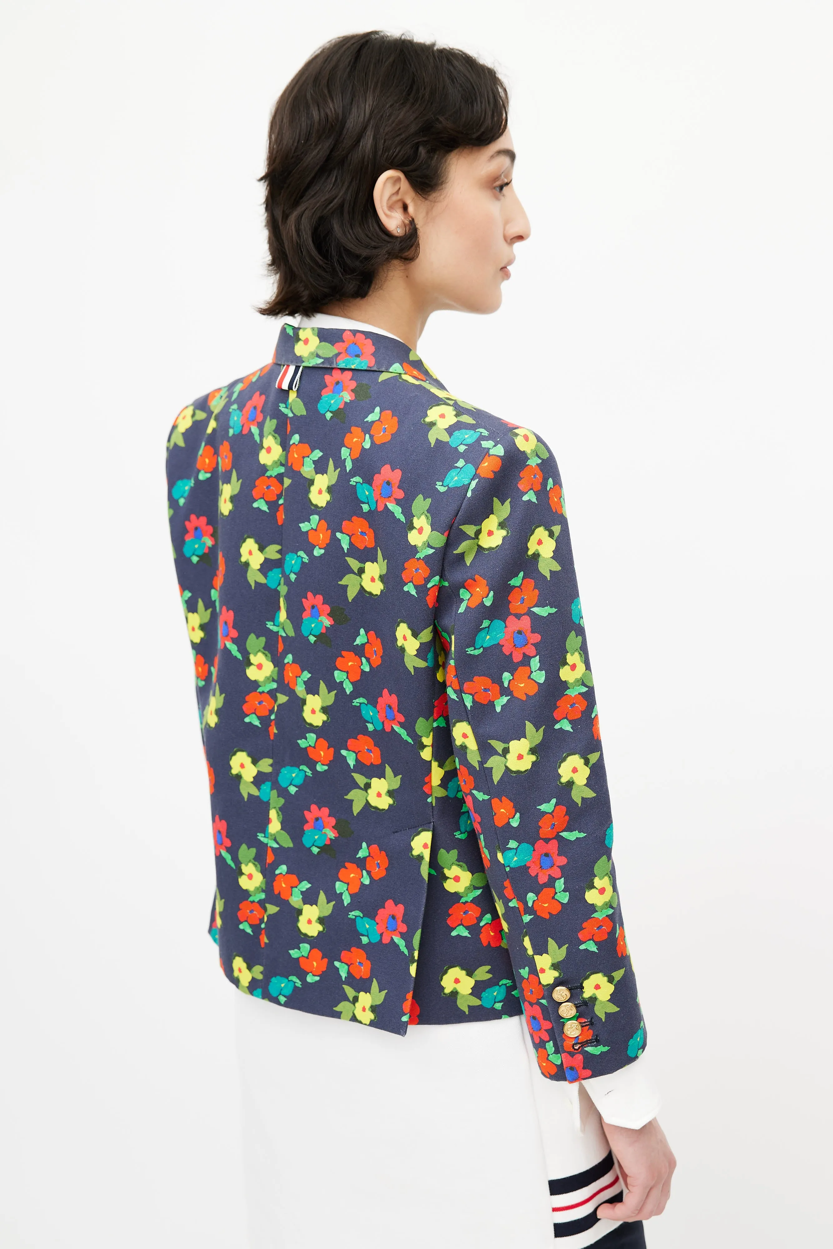 Navy & Multi Floral Blazer