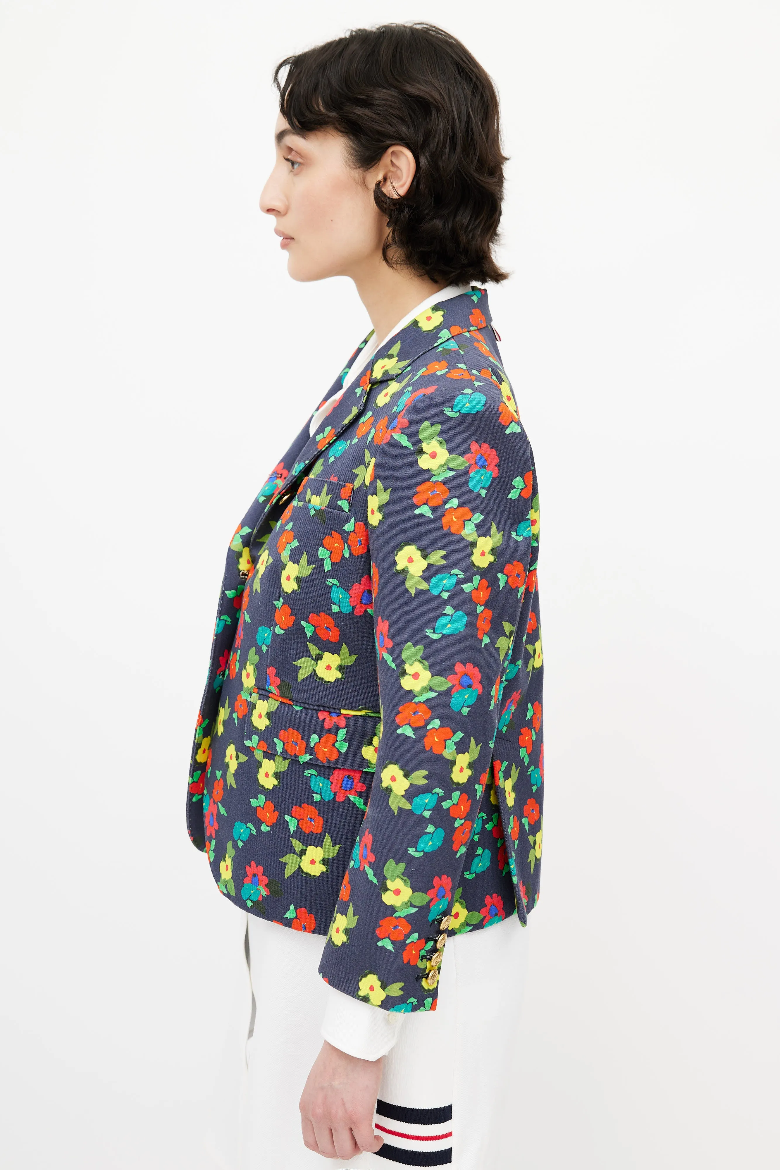 Navy & Multi Floral Blazer