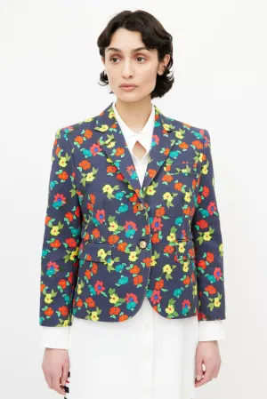Navy & Multi Floral Blazer