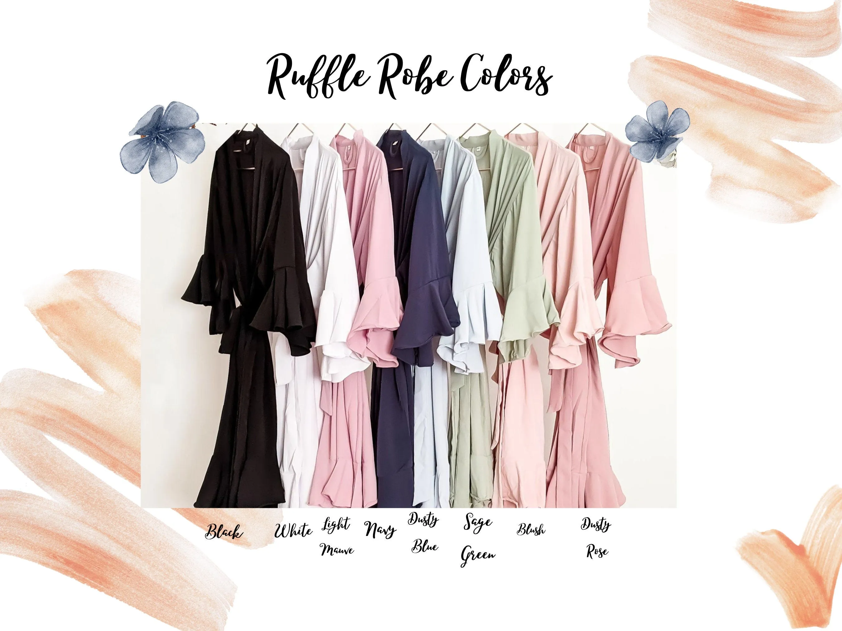 NEW Ruffle Bridesmaid Robes, Bridesmaid Gifts, Bridal Party Robes, Wedding Robes, Bride Robe, Bridesmaid Robe
