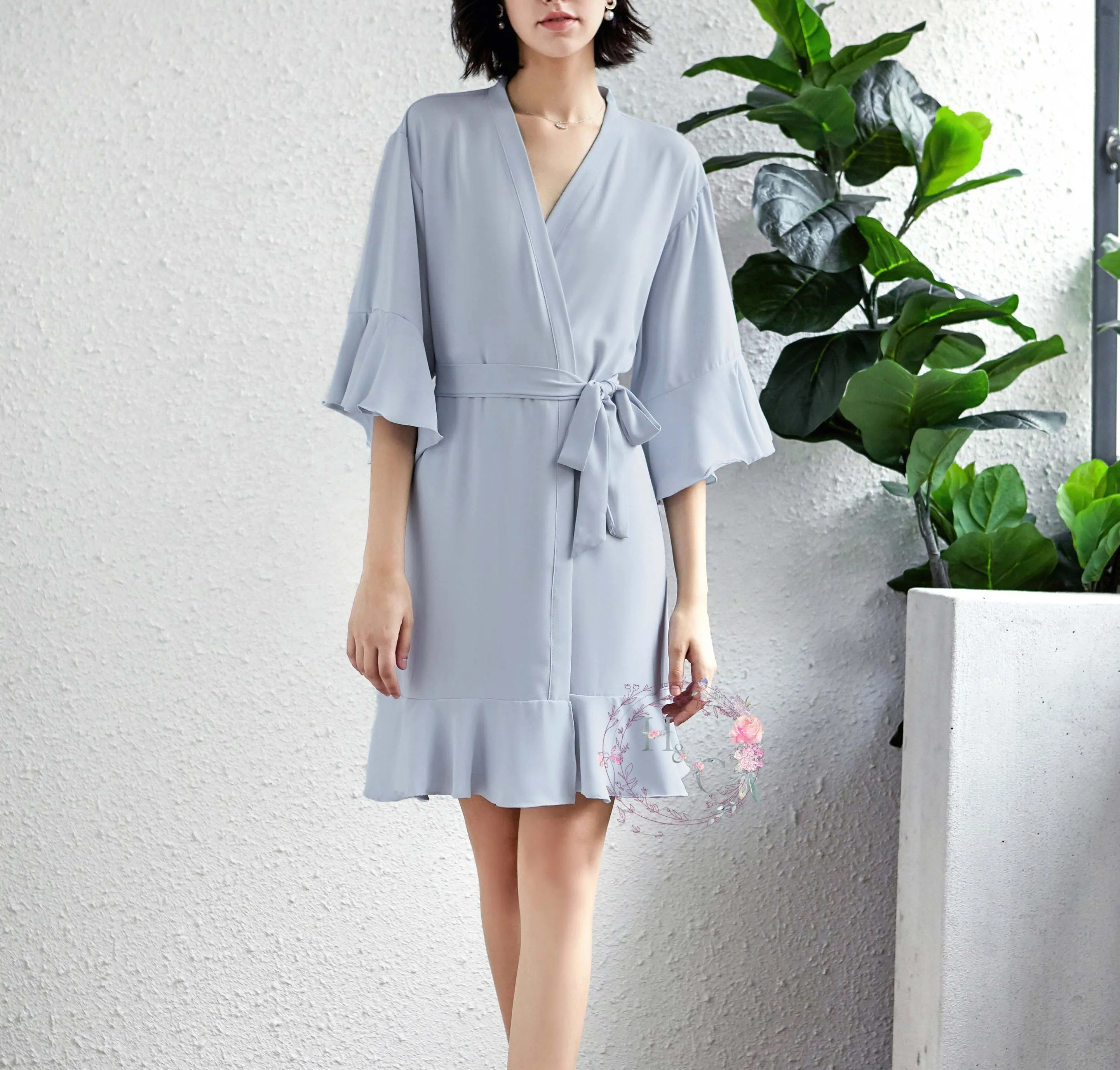 NEW Ruffle Bridesmaid Robes, Bridesmaid Gifts, Bridal Party Robes, Wedding Robes, Bride Robe, Bridesmaid Robe