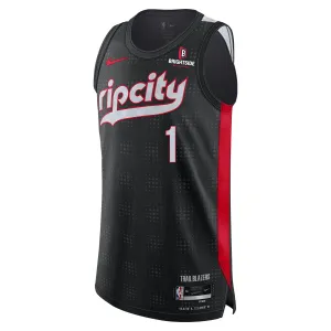 Nike Anfernee Simons NBA Authentic Peak Plaid 24-25 City Edition Jersey
