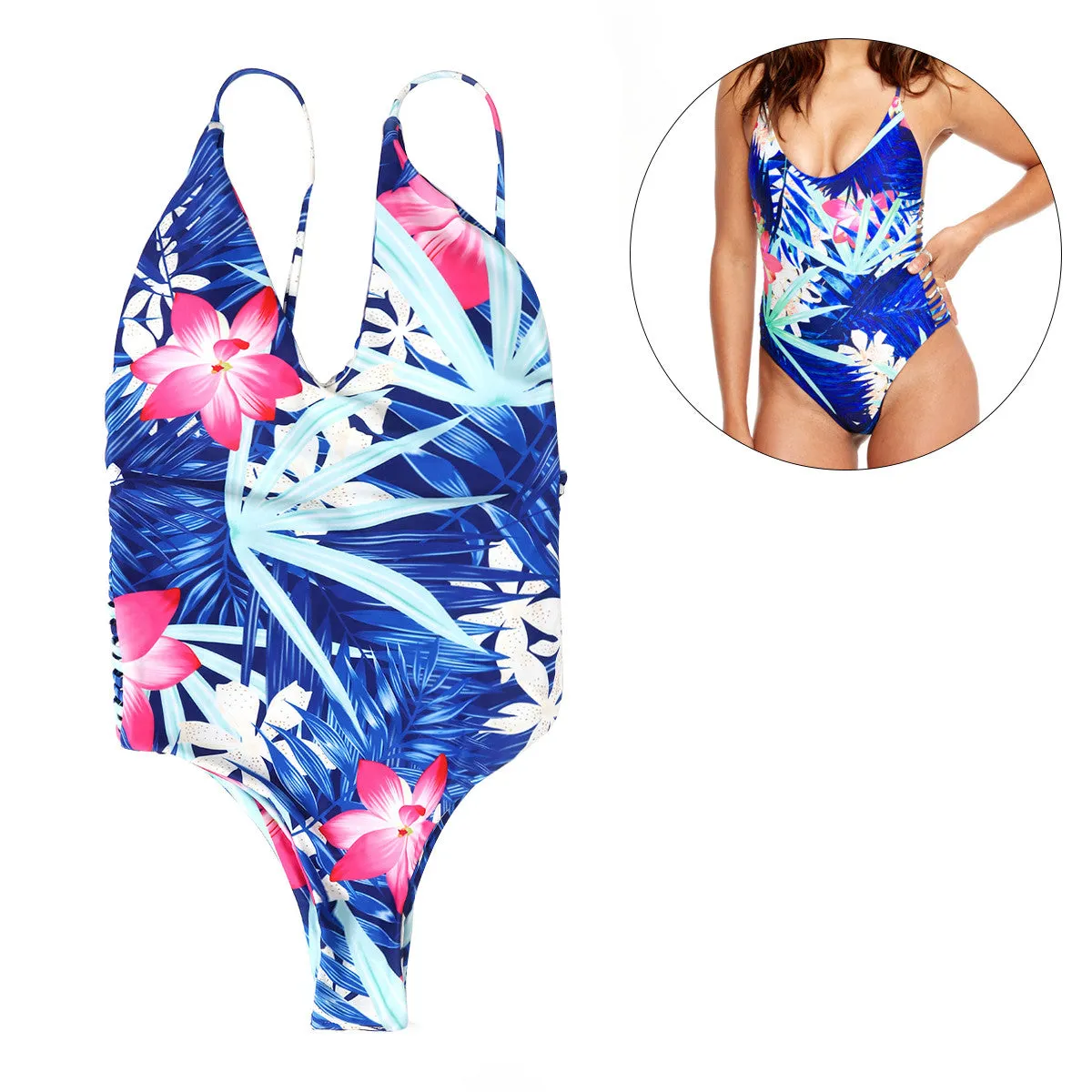 One Piece Bikini Swimsuit Sexy Paded Swimwear