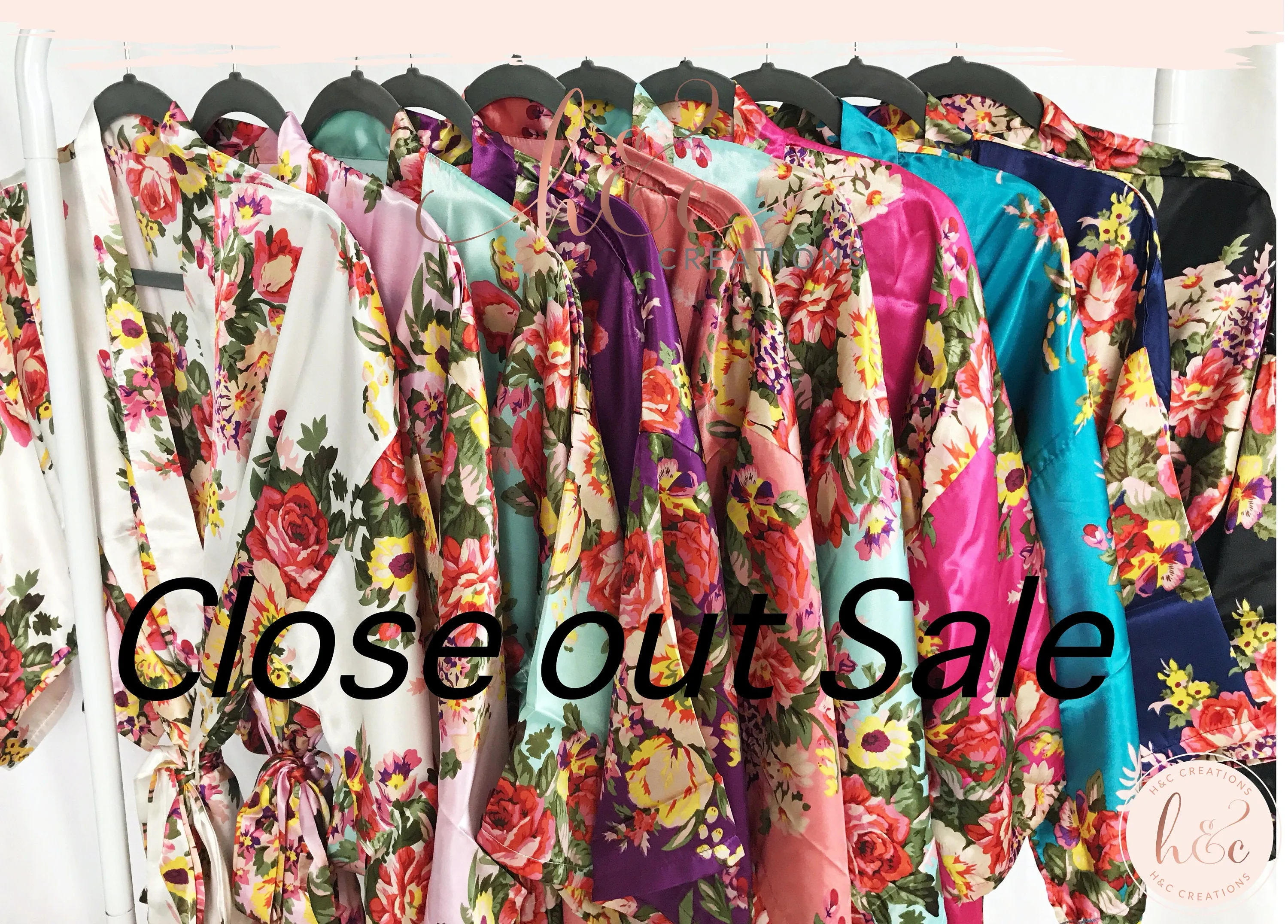 Personalized Bridesmaid Robes Set, Bridesmaid Gifts Robes, Bridal Party Robes Floral, Custom Wedding Robes Silk, Bridal Party Robes Shop