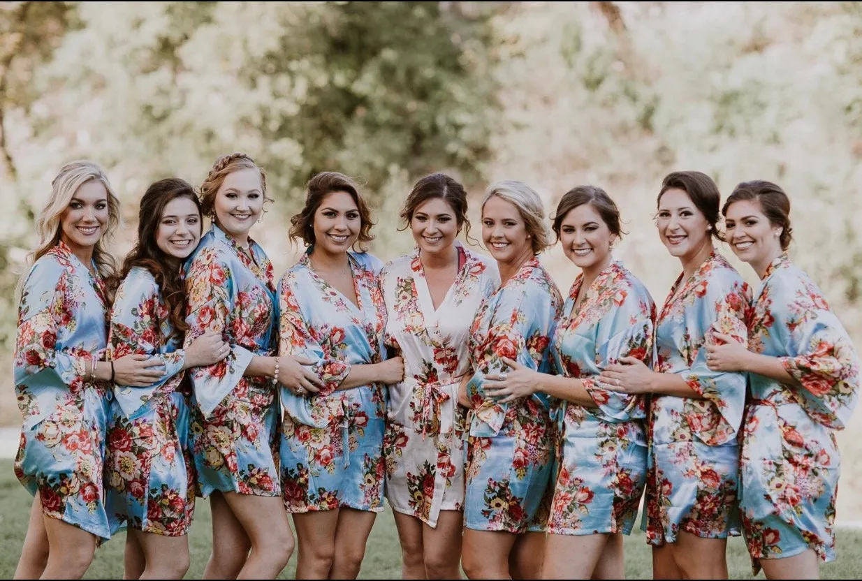 Personalized Satin Robes for Bridal Party Gifts, Robes for Bridesmaid, Getting Ready Robes