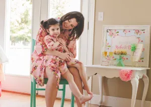 Pink Baby Mommy Matching Robes
