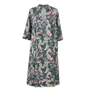 Pink Leaves Kaftan