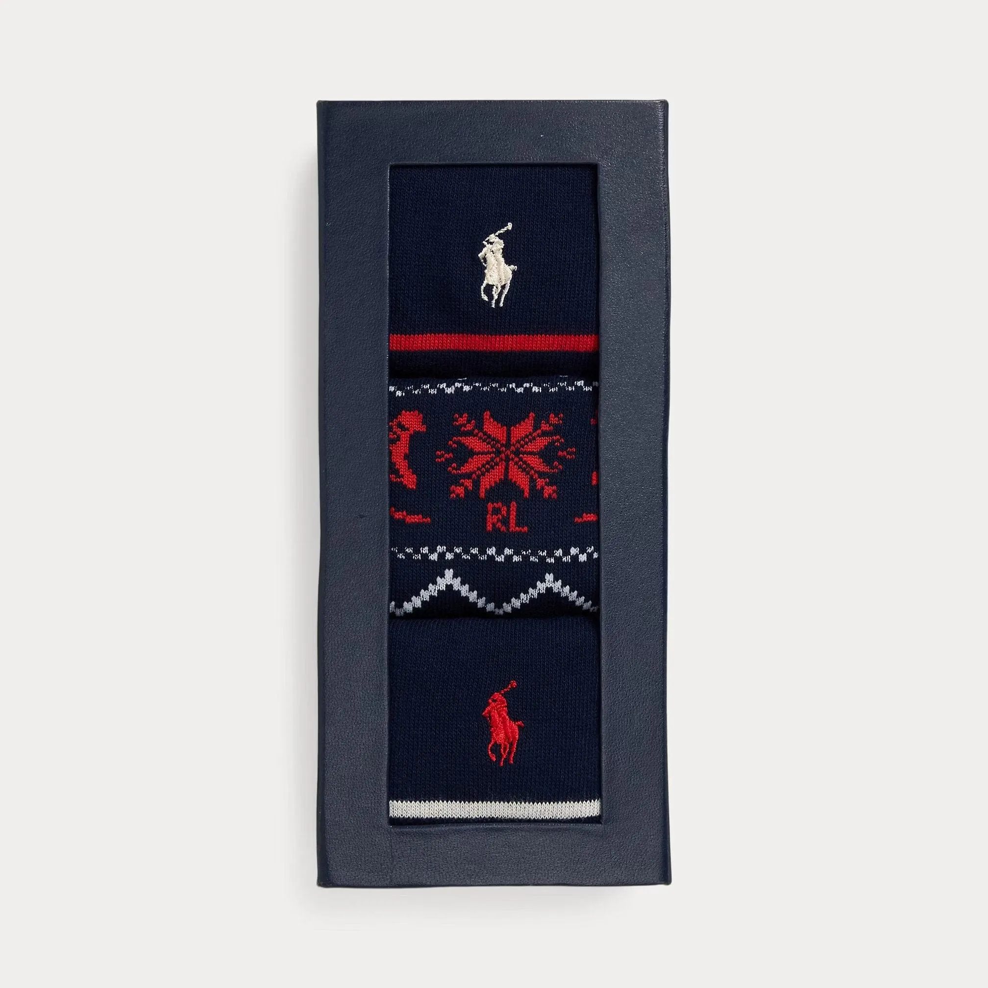 Polo Ralph Lauren Fair Isle & Striped 3-Sock Gift Set