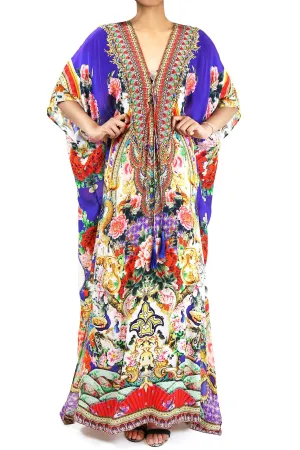Purple Kaftan Dresses For Beach Vacation