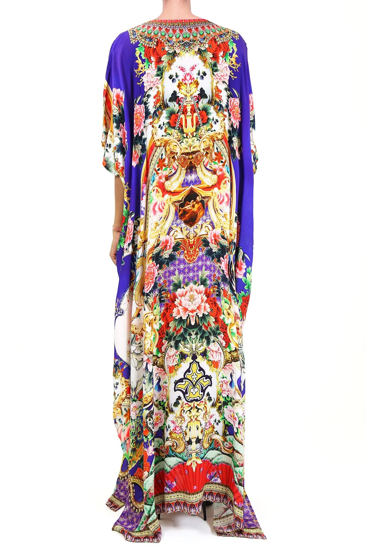 Purple Kaftan Dresses For Beach Vacation