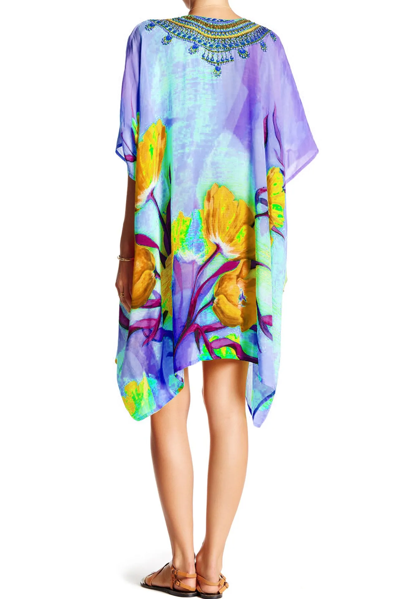 Purple Kaftan Ladies Dress